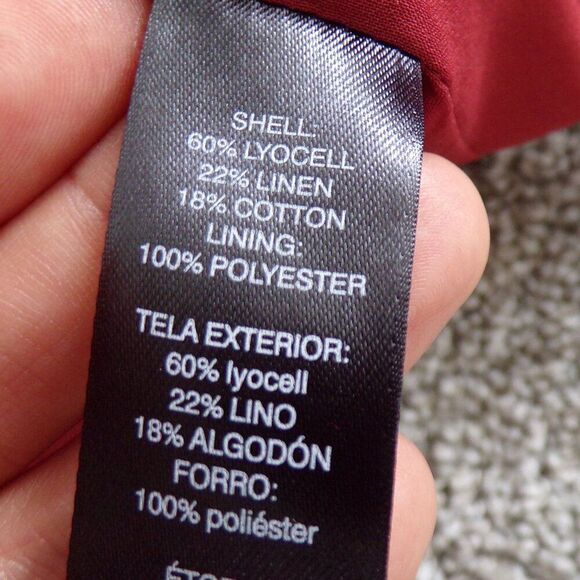 WHBM Orange linen blend blazer 2 - Picture 5 of 7